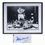 Muhammad Ali Photo Signed of His Fight With Sonny Liston to Retain His Heavyweight Championship -- Measures 20 x 16 -- With Steiner COA