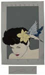 Patrick Nagel Signed Limited Edition Seriagraph of Lorraine From 1981