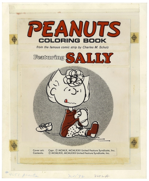 Printing Mock-Up for the ''Peanuts Coloring Book Featuring Sally'' -- Nice ''Peanuts'' Display Item