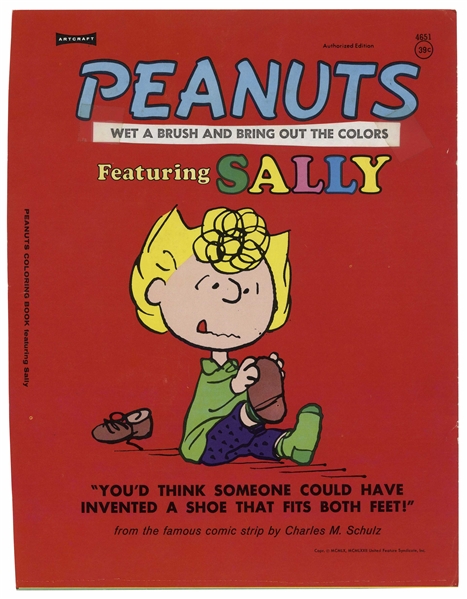 Printing Mock-Up for the ''Peanuts Coloring Book Featuring Sally'' -- Nice ''Peanuts'' Display Item