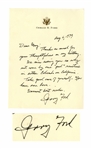 Gerald Ford Autograph Letter Signed From 1979 -- ...why not come by our pad sometime...