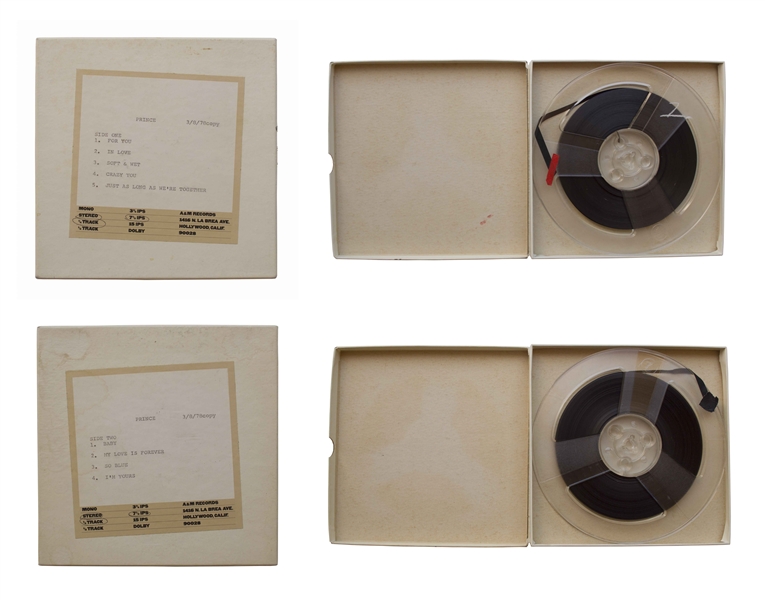 Prince Reel-to-Reel Studio Tapes From 1978 for His Debut Album ''For You''