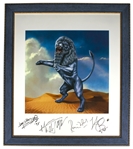 The Rolling Stones Signed Limited Edition Artwork for Bridges to Babylon -- Measures 22.5 x 26