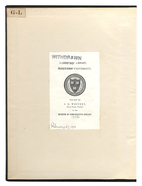 First 1884 Edition of the Mt. Whitney Expedition Report -- Gifted by J.D. Whitney, for Whom Mt. Whitney Is Named