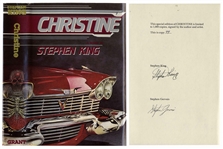 Stephen King Signed Limited Edition of Christine -- Near Fine Condition