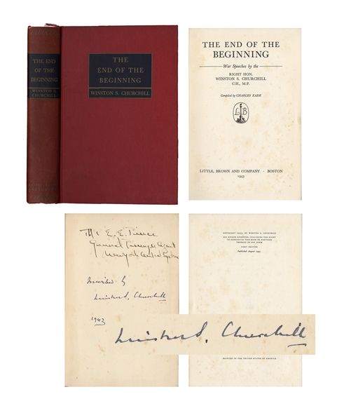 Winston Churchill Signed Collection of War Speeches -- Signed in 1943 as WWII Raged