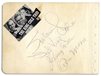 Nat King Cole Trio Autographs -- Plus Nine Additional Signatures of 1930s Jazz Legends Including Cab Calloway