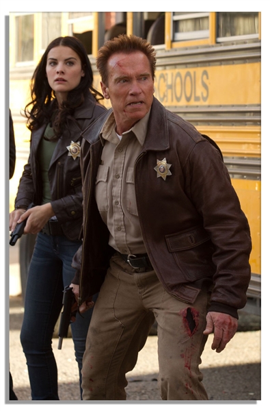 Arnold Schwarzenegger Screen-Worn Hero Jeans From ''The Last Stand'' -- ''Bloodied'' From Production