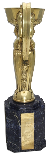 Rare Jules Rimet FIFA World Cup Trophy From 1970 -- Made of Lapis Lazuli & Sterling Silver Gilt Plates