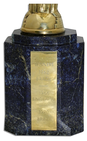 Rare Jules Rimet FIFA World Cup Trophy From 1970 -- Made of Lapis Lazuli & Sterling Silver Gilt Plates