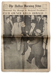 JFK Assassination Newspaper -- Complete 25 November 1963 Edition of The Dallas Morning News Reporting The Shooting of Lee Harvey Oswald by Jack Ruby