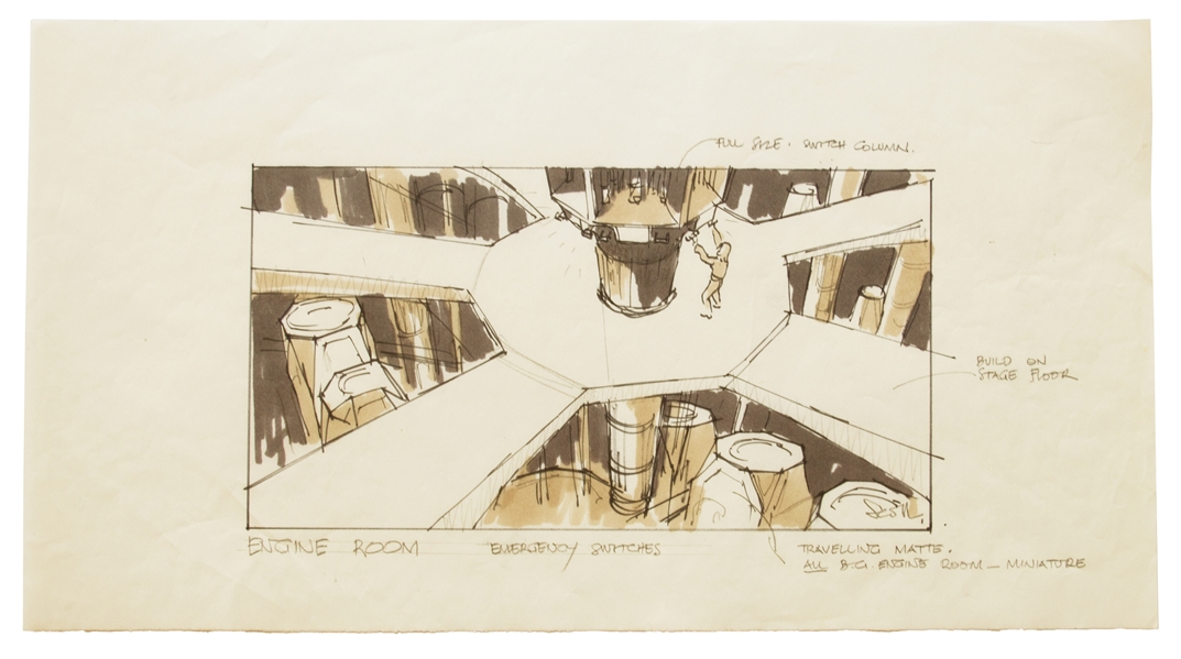 Ridley Scott Alien storyboard Fantastic Collection of Early Concept Art for ''Alien'', Done in 1977 -- From the Collection of ''Alien'' Executive Peter Beale