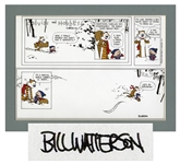 Final Calvin & Hobbes 1995 Color Proof Signed by Creator Bill Watterson
