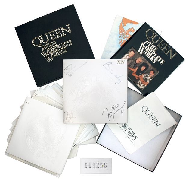 Detail - ''Queen The Complete Works'' Autographed by All Four Band Members -- One of 600 in a Limited