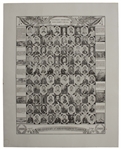 Abraham Lincoln Broadside Featuring 100 Photographs of the Beloved President -- Printed in 1909 on the 100th Anniversary of Lincolns Birth