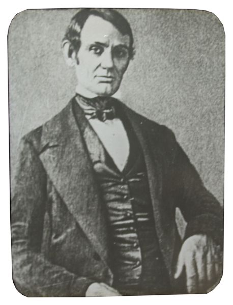 Abraham Lincoln Magic Lantern Slide -- The Earliest Known Portrait of Lincoln, Circa 1846