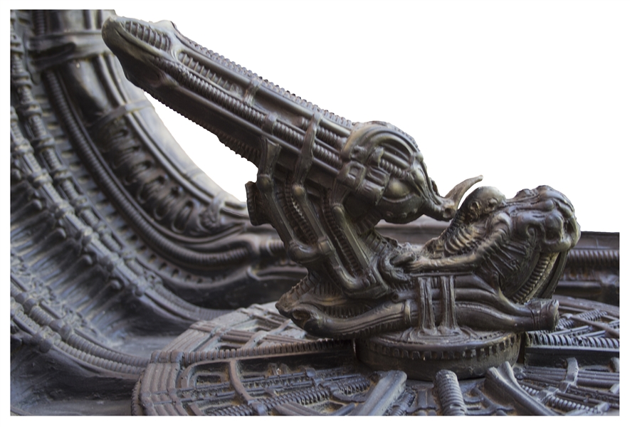 H.R. Giger Hand-Painted Model of Space Jockey & the Derelict Spaceship From ''Alien'' -- Measures Over 3 Feet by 3 Feet, Personally Owned by 20th Century Fox Executive Peter Beale