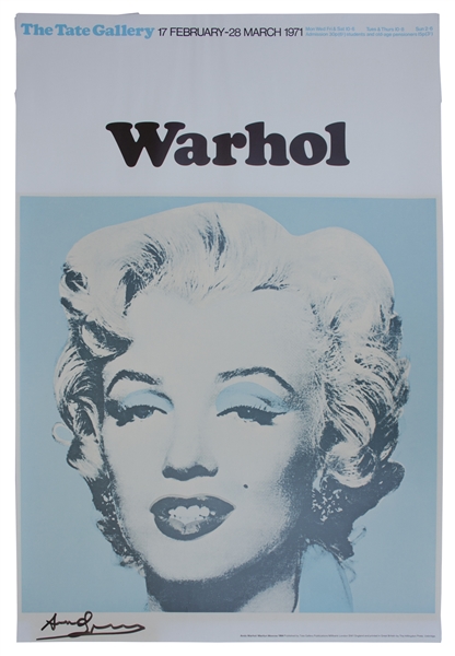 Andy Warhol Large Signed Poster of Marilyn Monroe