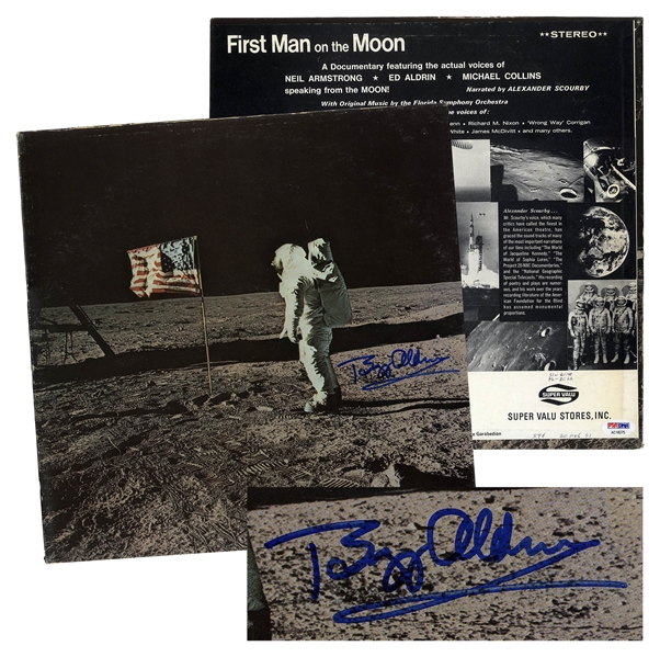 Buzz Aldrin Signed Album -- With PSA/DNA COA