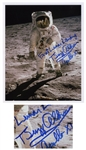 Buzz Aldrin Fantastic Signed 8 x 10 Photo of the First Lunar Landing