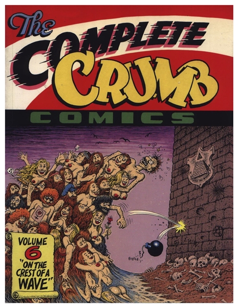 Robert Crumb Art Robert Crumb Original Cover Art for Volume 6 of ''The Complete Crumb Comics'' Entitled ''On the Crest of a Wave''