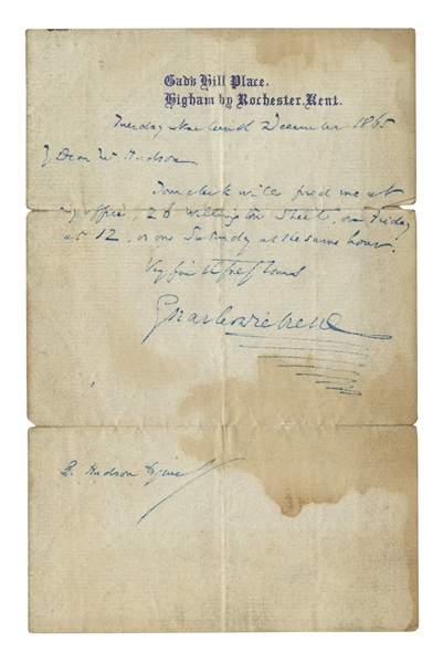 Charles Dickens Autograph Letter Signed