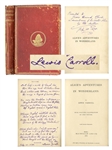 Lewis Carroll Autograph Poem Signed in Alices Adventures in Wonderland -- Carroll Cleverly Composes an Acrostic Poem Where the First Letter of Each Line Reveals a Message
