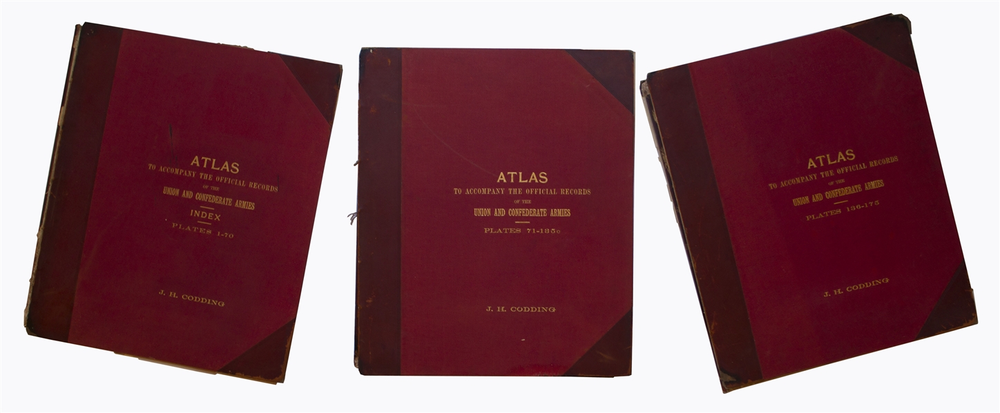 Essential Civil War Reference, the ''Atlas to Accompany the Official Records'' With All 175 Double-Page Plates, in Original Bindings