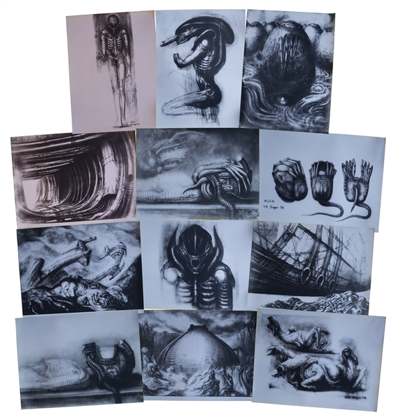 H.R. Giger ''Alien'' Artwork -- Set of 12 Photos With Several Unique Shots of the Alien Creature
