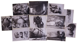 H.R. Giger Alien Artwork -- Set of 12 Photos With Several Unique Shots of the Alien Creature