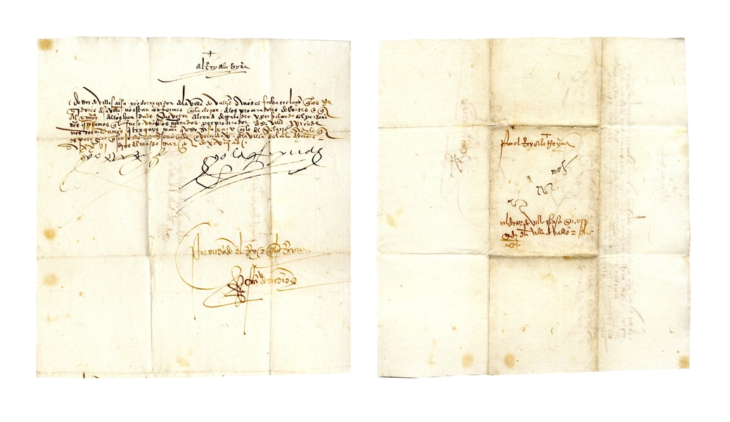 King Ferdinand and Queen Isabella Signed Royal Decree From 1498 as King & Queen of Spain -- Regarding an Official Involved in the Edict of Expulsion -- With COA From University Archives