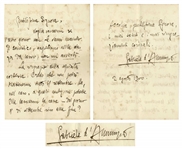 Gabriele DAnnunzio Autograph Letter Signed From 1900