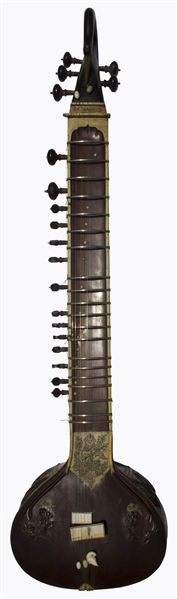 John Lennon Bag One Lithographs George Harrison's Sitar From 1965, When The Beatles Recorded ''Norwegian Wood'' -- With an LOA From Pattie Boyd & the Only Beatles Sitar Ever to be Auctioned