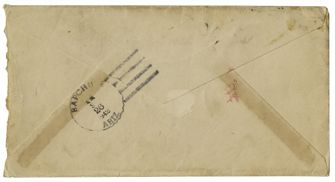 Ira Hayes WWII Envelope Signed From Training Camp in 1942