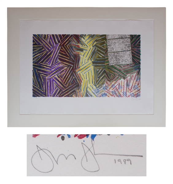 Jasper Johns ''Between the Clock and the Bed'' Lithograph