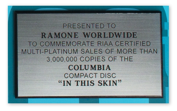Jessica Simpson RIAA Platinum Award for ''In This Skin''