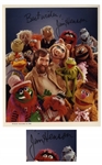 Jim Henson 10 x 8 Signed Photo Surrounded by His Muppets