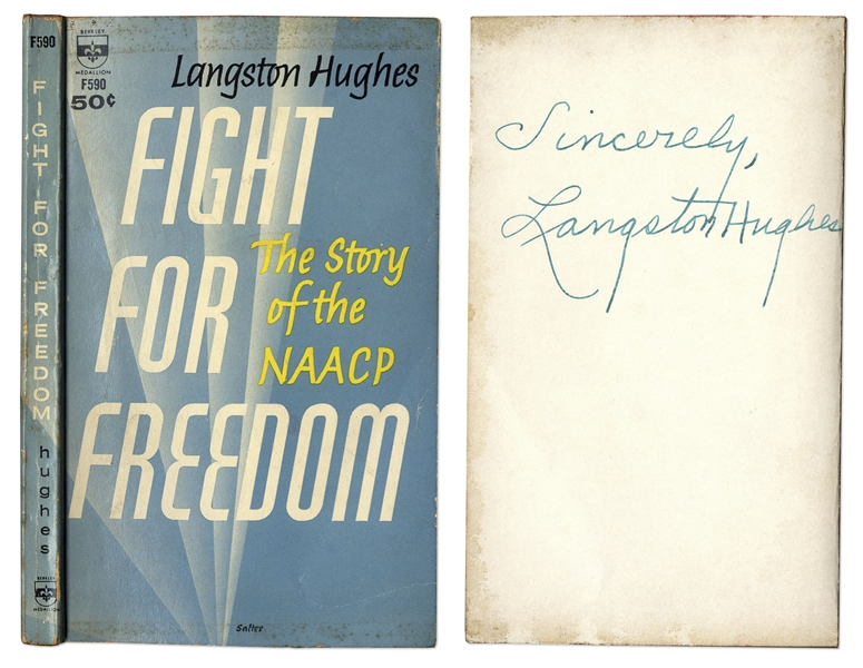 Langston Hughes Signed Copy of ''Fight for Freedom: The Story of the NAACP''
