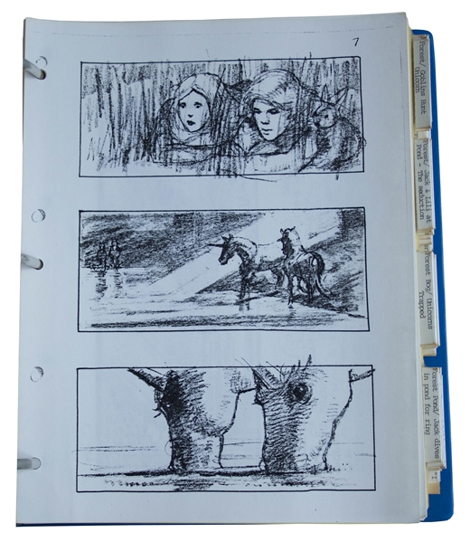 Storyboards for the Ridley Scott Directed Film ''Legend'', Starring Tom Cruise