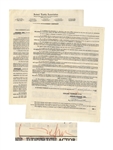 Marlene Dietrich Contract Signed