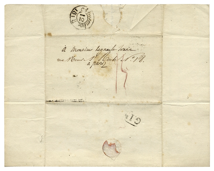 Hero of the Revolutionary War, Marquis de Lafayette Autograph Letter Signed