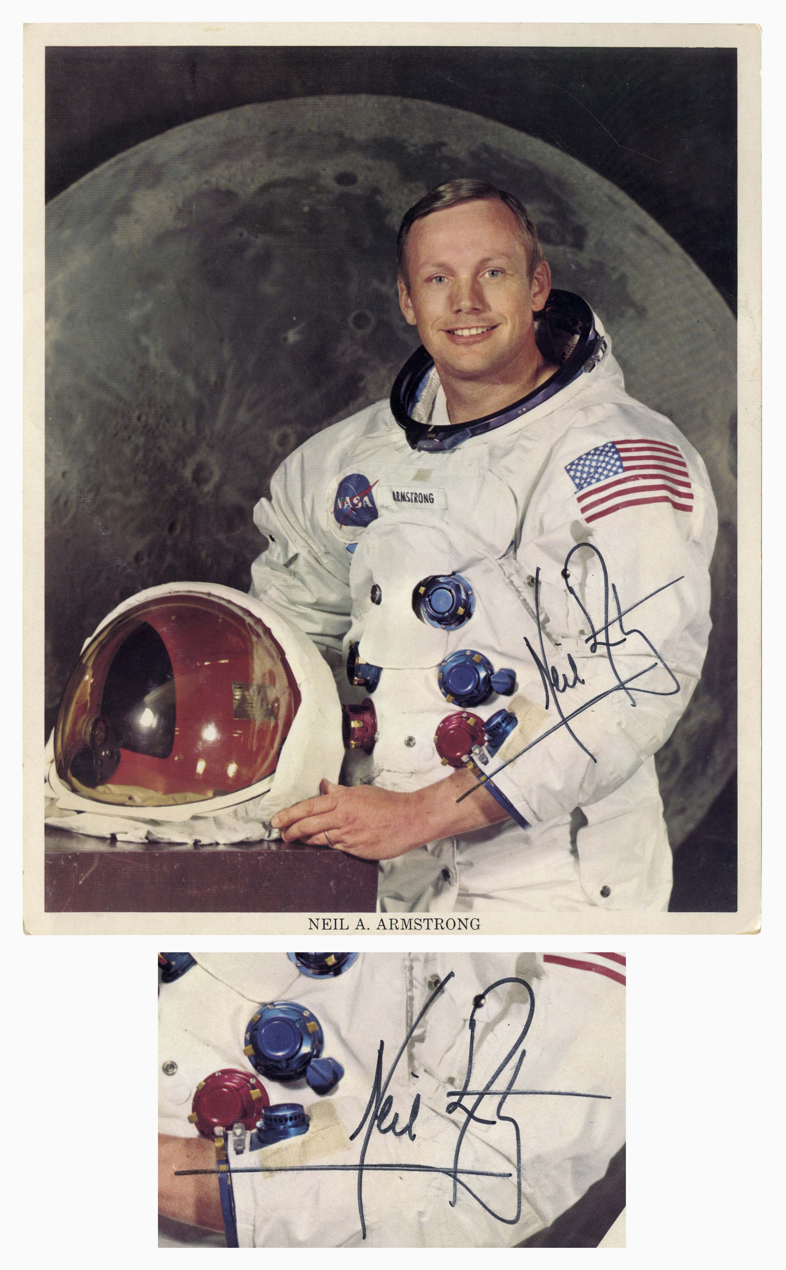 Lot Detail - Neil Armstrong Signed 8'' x 10'' Photo, Uninscribed2553 x 4125