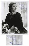 Olivia de Havilland Signed 8 x 10 Photo as Melanie From Gone With the Wind -- With JSA COA