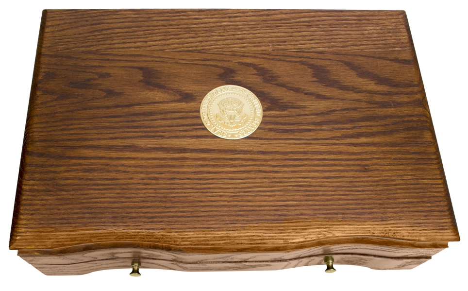 Ronald Reagan Signed Speaking My Mind Special Limited Edition -- Housed in Luxury Oak Case