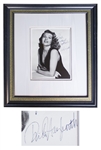 Rita Hayworth Signed 8 x 10 Photo, Beautifully Matted in Moire Silk -- With PSA/DNA COA