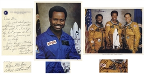 Challenger Astronaut Ron McNair Lot of Two Signed Photos & Autograph Letter Signed -- ...I wish you the best as you continue to excel, persevere, and be somebody...What is your ambition?...