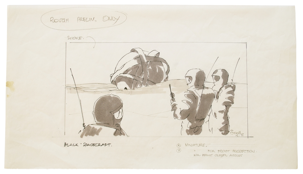 Fantastic Collection of Early Concept Art for ''Alien'', Done in 1977 -- From the Collection of ''Alien'' Executive Peter Beale