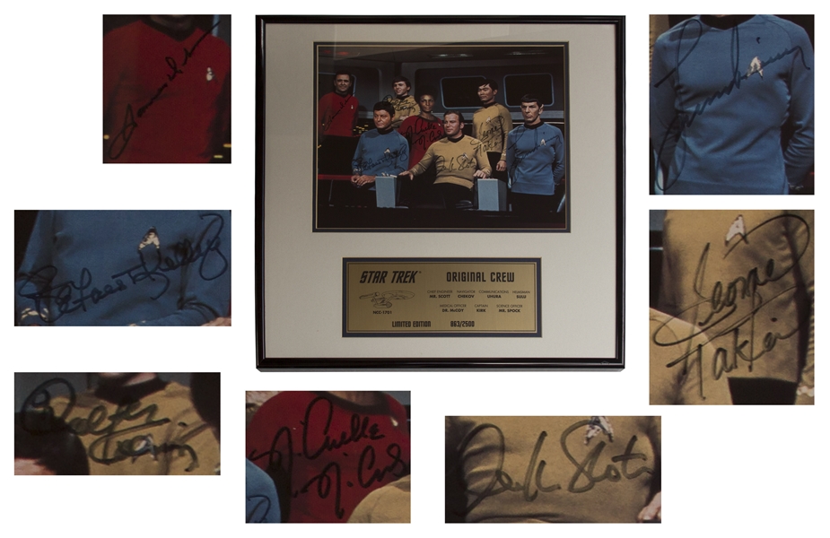 Star Trek Cast Signed Photo -- Limited Edition Signed by All 7 Crew Members of the Starship Enterprise