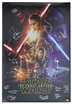 Star Wars: The Force Awakens Cast Signed Poster Measuring 27 x 40 -- Signed by 11 of the Cast, With COAs From Celebrity Authentics