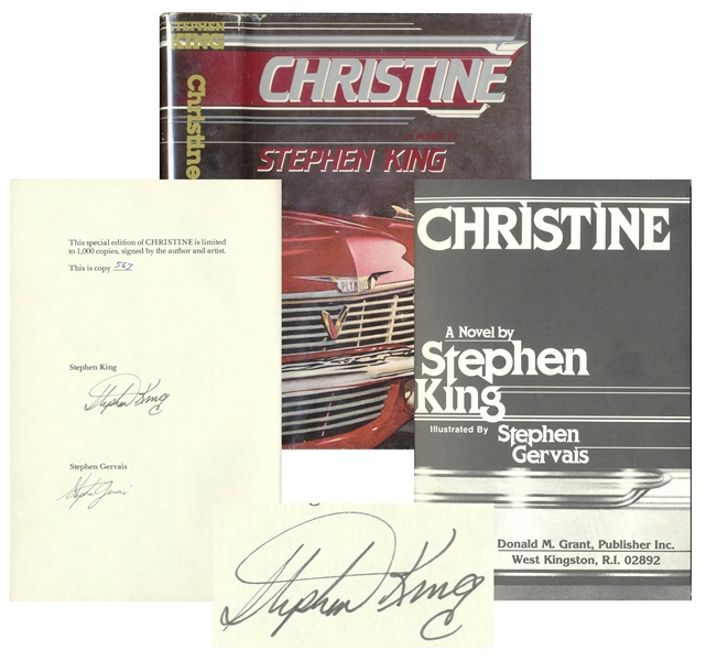 Stephen King Signed Limited Edition of ''Christine'' -- Near Fine Condition